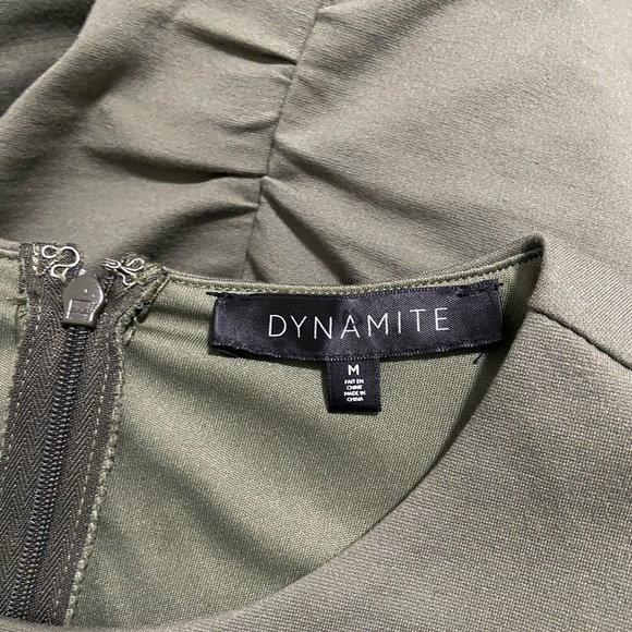 An elegant evening dress with padded shoulders from dynamite in size medium. - Picture 3 of 3